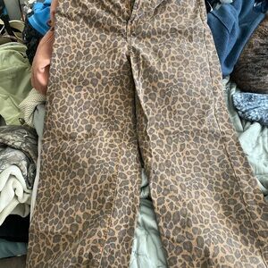 Cheetah print old navy jeans wide leg